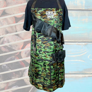 NWOT SGT Grill Camo BBQ Apron Beer Opener Cookout Tactical Military Sergeant